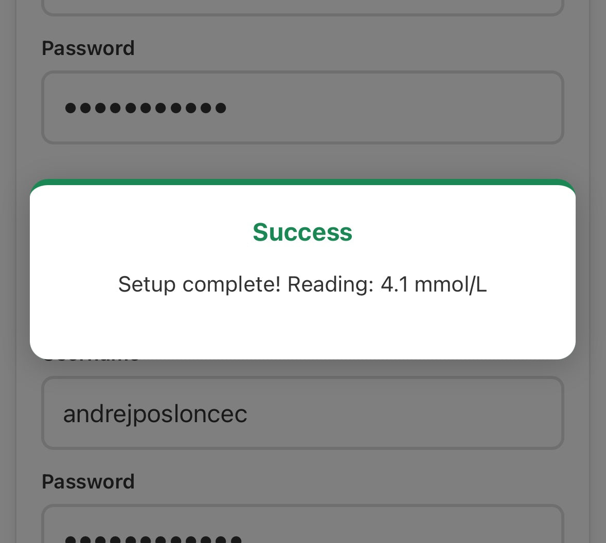 Portale di configurazione: pulsante Salva, dispositivo in riavvio