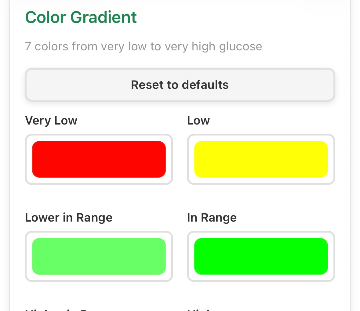 Portale di configurazione: schermata di personalizzazione dei colori